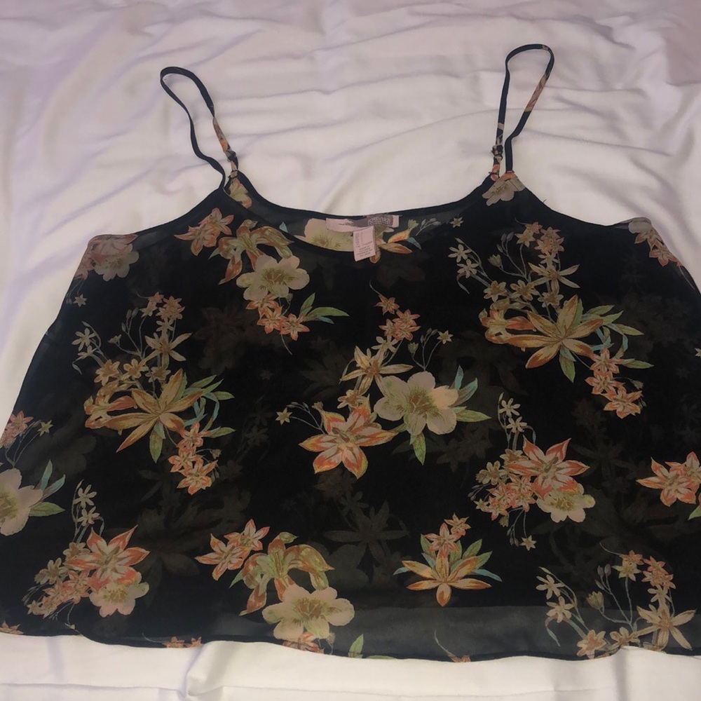 Forever 21 floral crop top